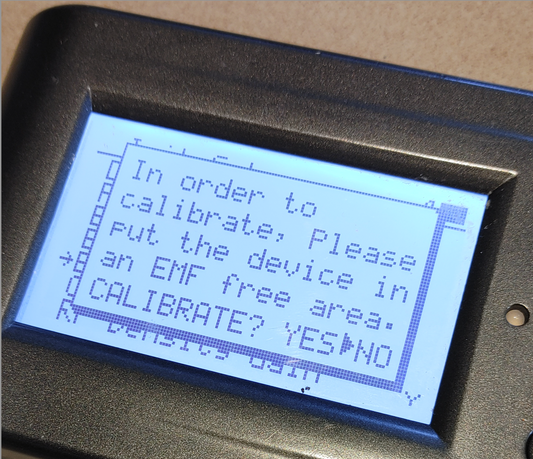 How to calibrate an EMF meter