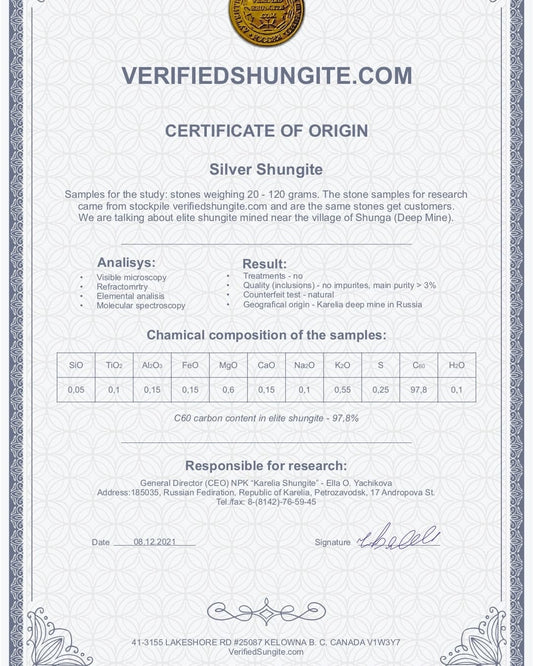 Does Shungite have heavy metals?