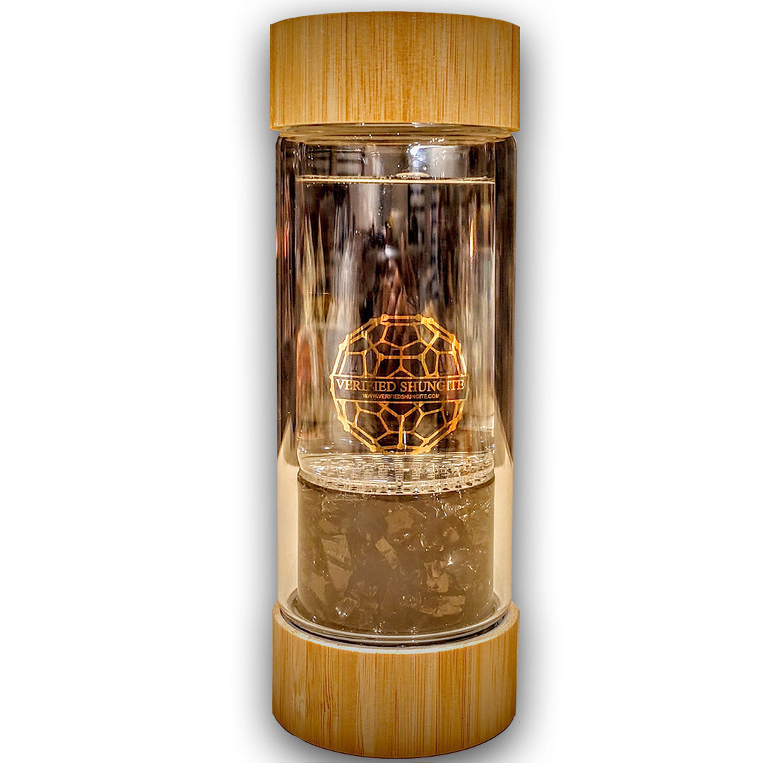 Shungite Glass and Bamboo Water Infuser