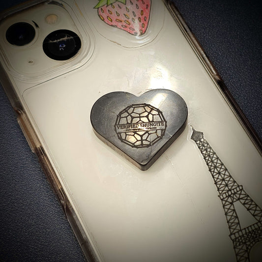 CPH1087 SHUNGITE HEART SHAPED CELL PLATE