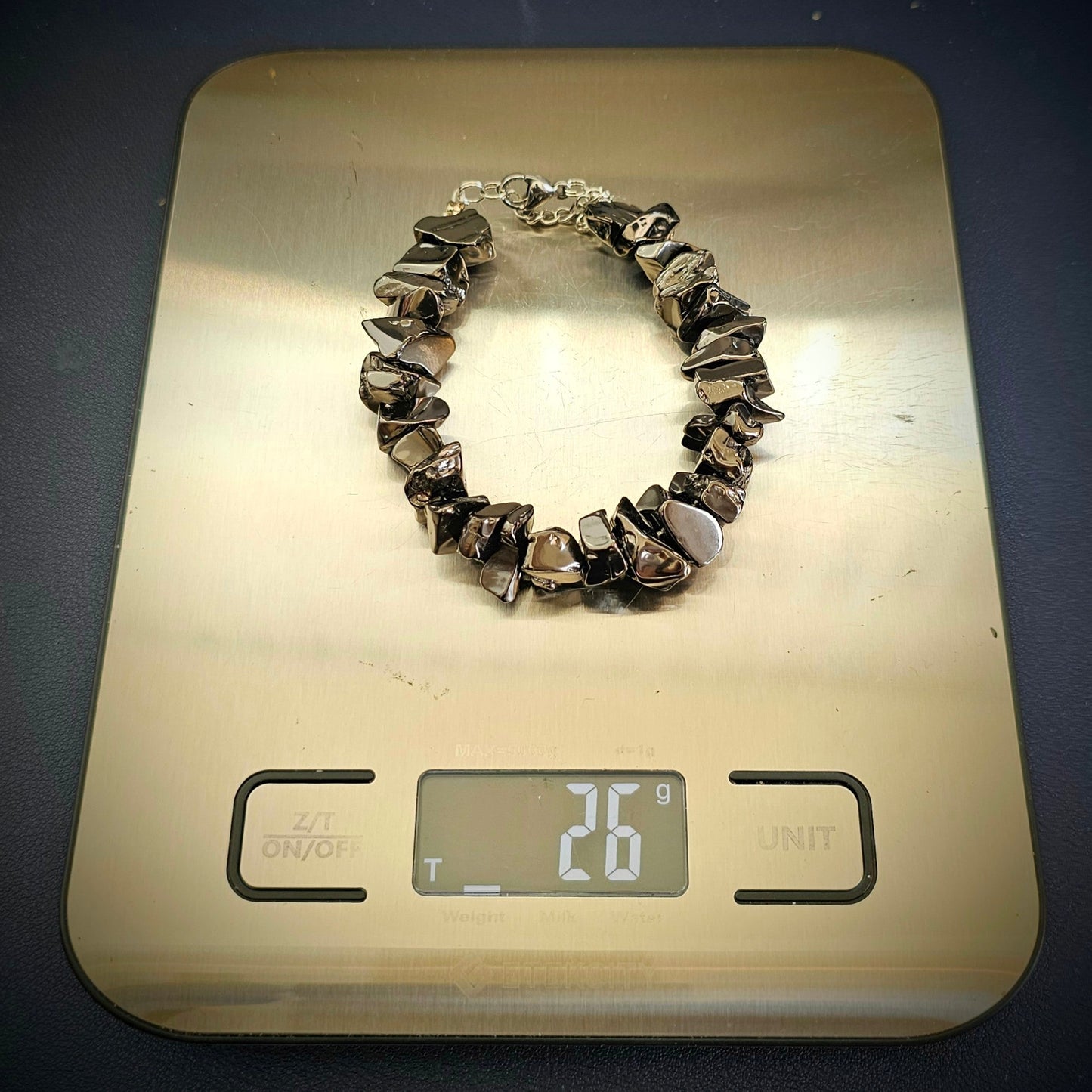 ELITE SHUNGITE  BRACELET :  HAND-SELECTED AND DRILLED BEADS