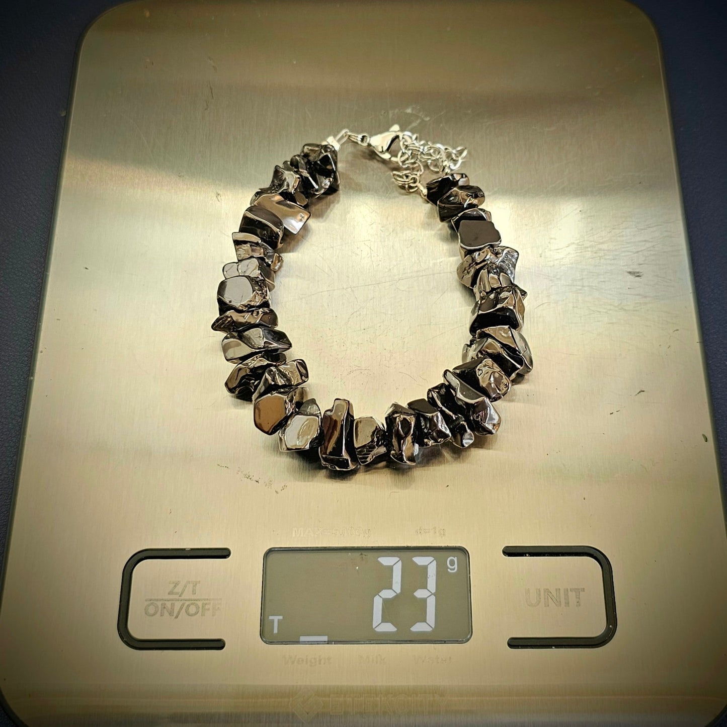 ELITE SHUNGITE  BRACELET :  HAND-SELECTED AND DRILLED BEADS