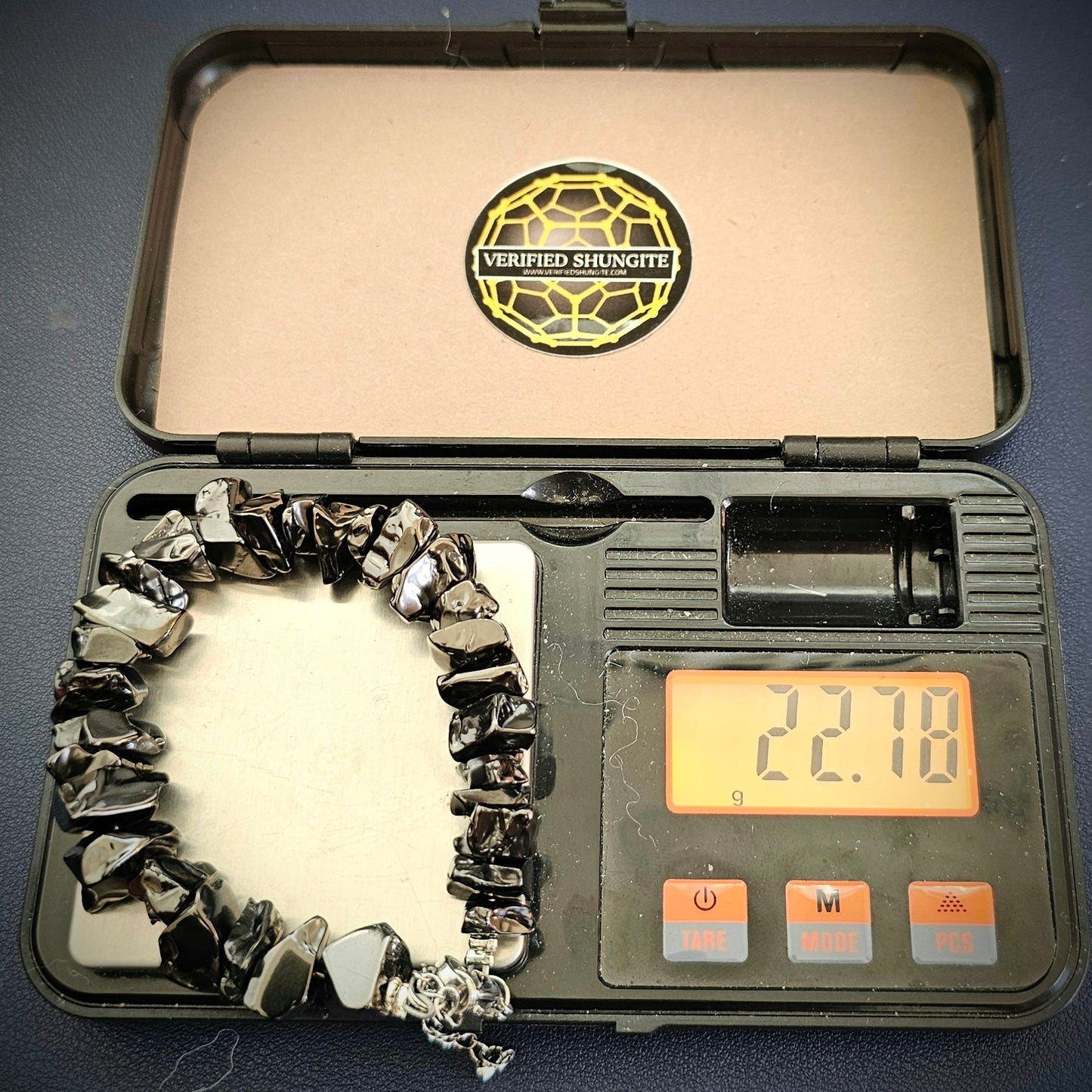 ELITE SHUNGITE  BRACELET :  HAND-SELECTED AND DRILLED BEADS