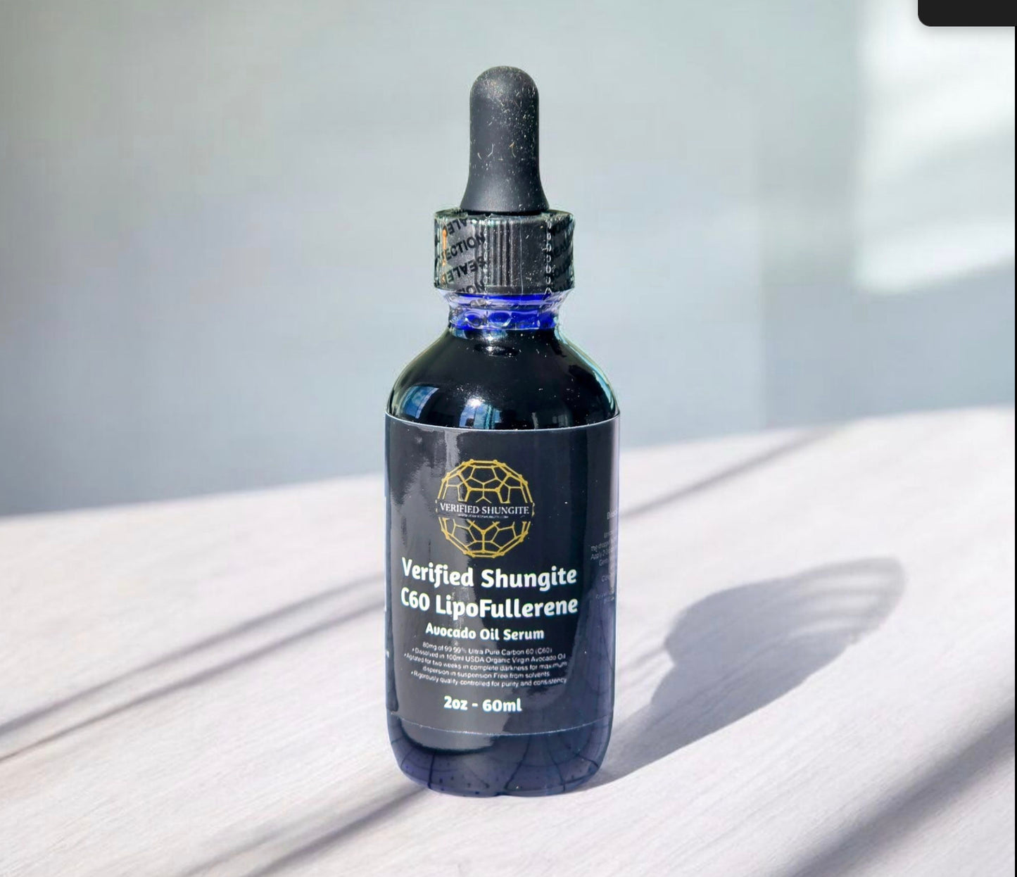 Verified Shungite c60 Lipofullerene Skin Oil