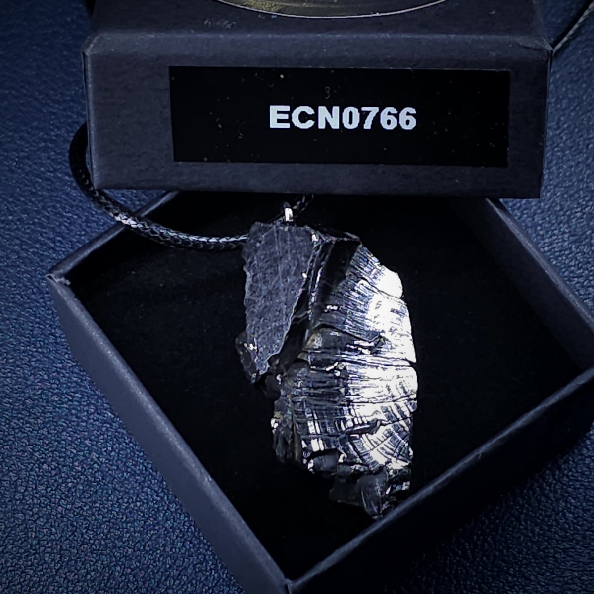 ECN 0766 - 7.66g ELITE RAW TYPE 1 SHUNGITE PENDANT NECKLACE