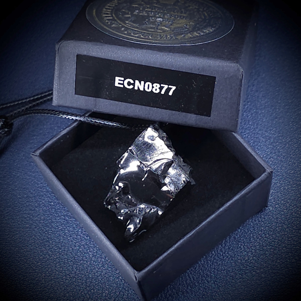 ECN 0877 - 8.77g ELITE RAW TYPE 1 SHUNGITE PENDANT NECKLACE