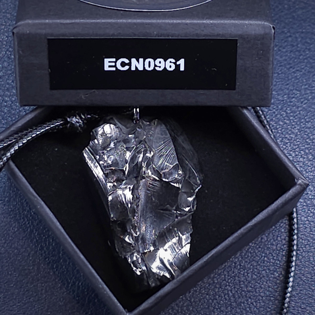 ECN 0961 - 9.61g ELITE RAW TYPE 1 SHUNGITE PENDANT NECKLACE