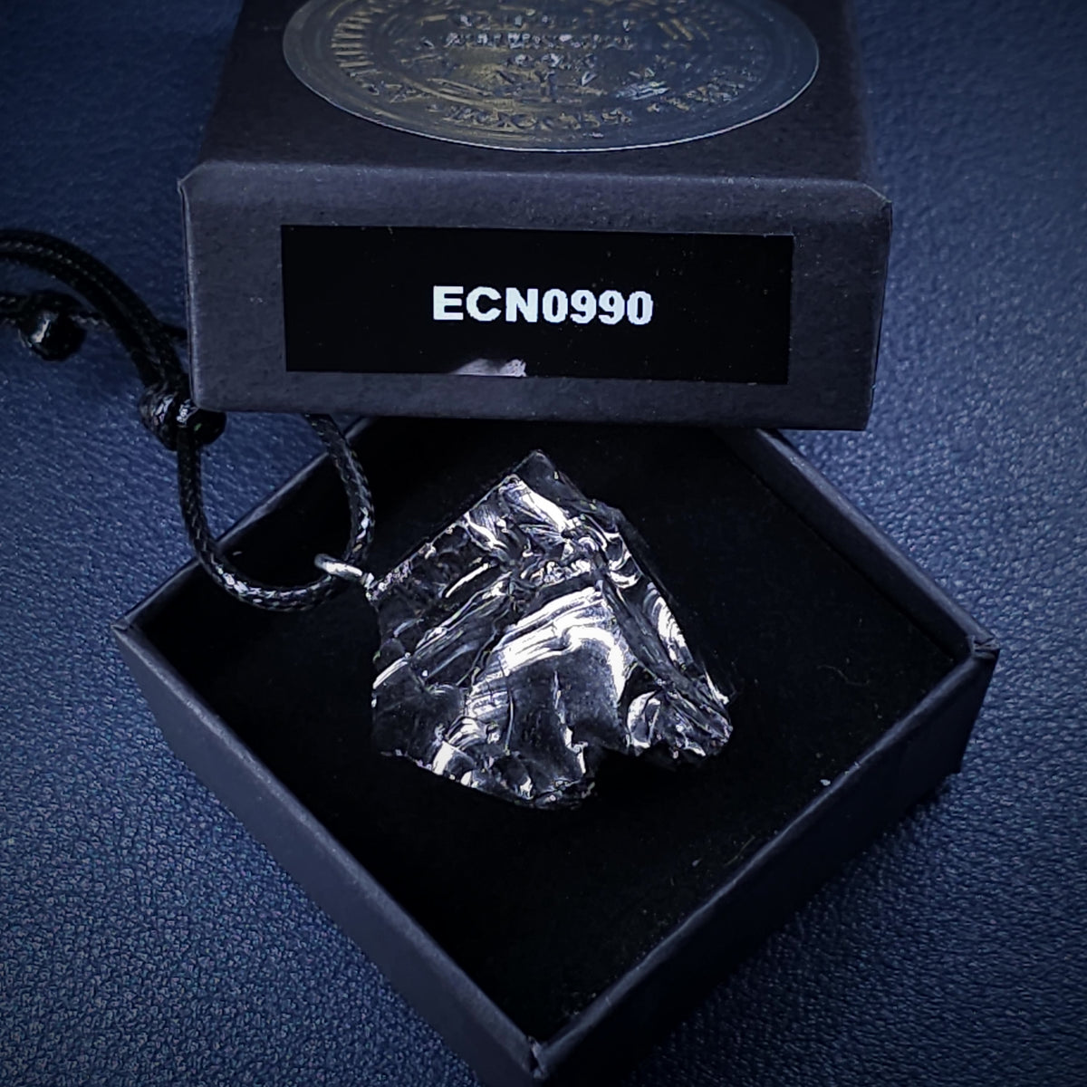ECN 0990 - 9.90g ELITE RAW TYPE 1 SHUNGITE PENDANT NECKLACE