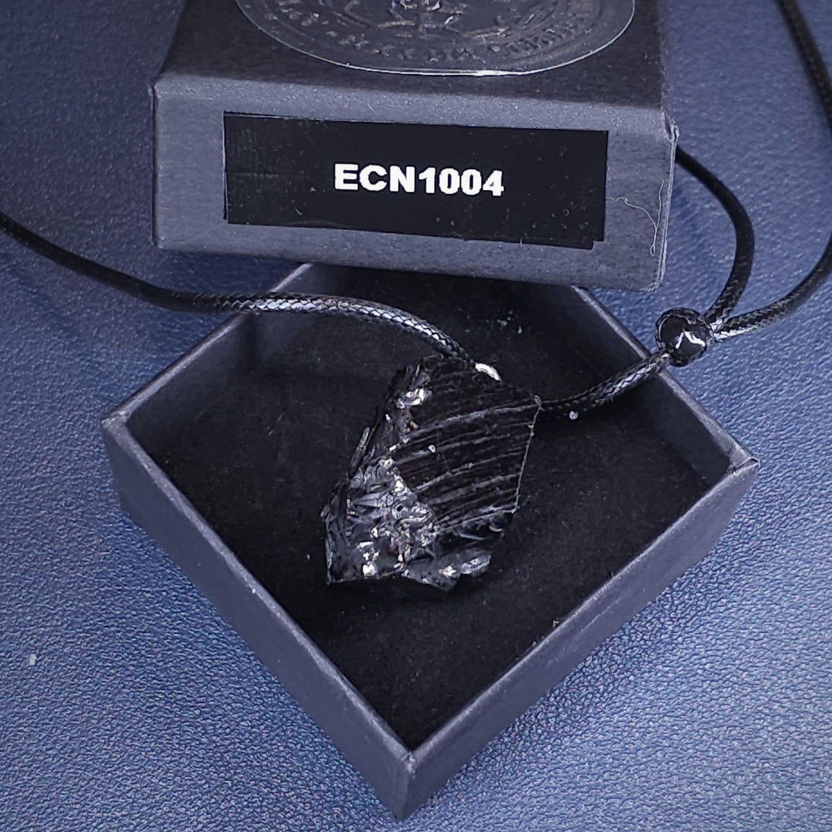 ECN 1004 - 10.04g ELITE RAW TYPE 1 SHUNGITE PENDANT NECKLACE