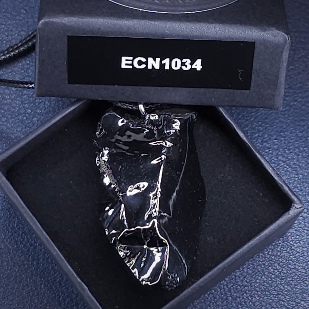 ECN 1034 - 10.34g ELITE RAW TYPE 1 SHUNGITE PENDANT NECKLACE