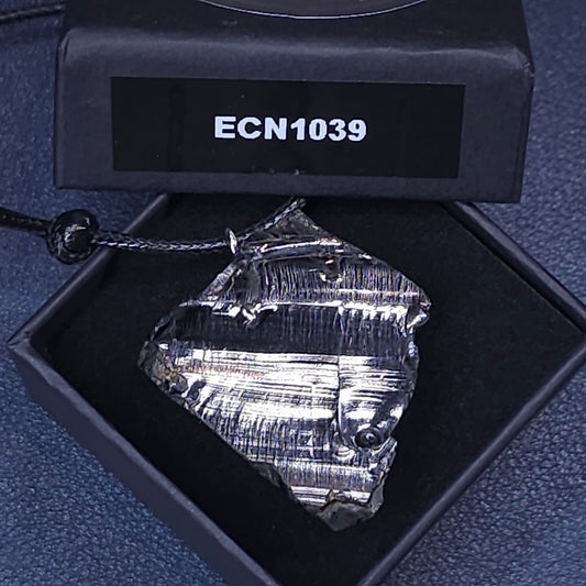 ECN 1039 - 10.39g ELITE RAW TYPE 1 SHUNGITE PENDANT NECKLACE