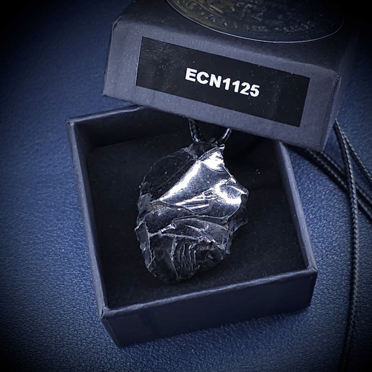 ECN 1125 - 11.25g ELITE RAW TYPE 1 SHUNGITE PENDANT NECKLACE