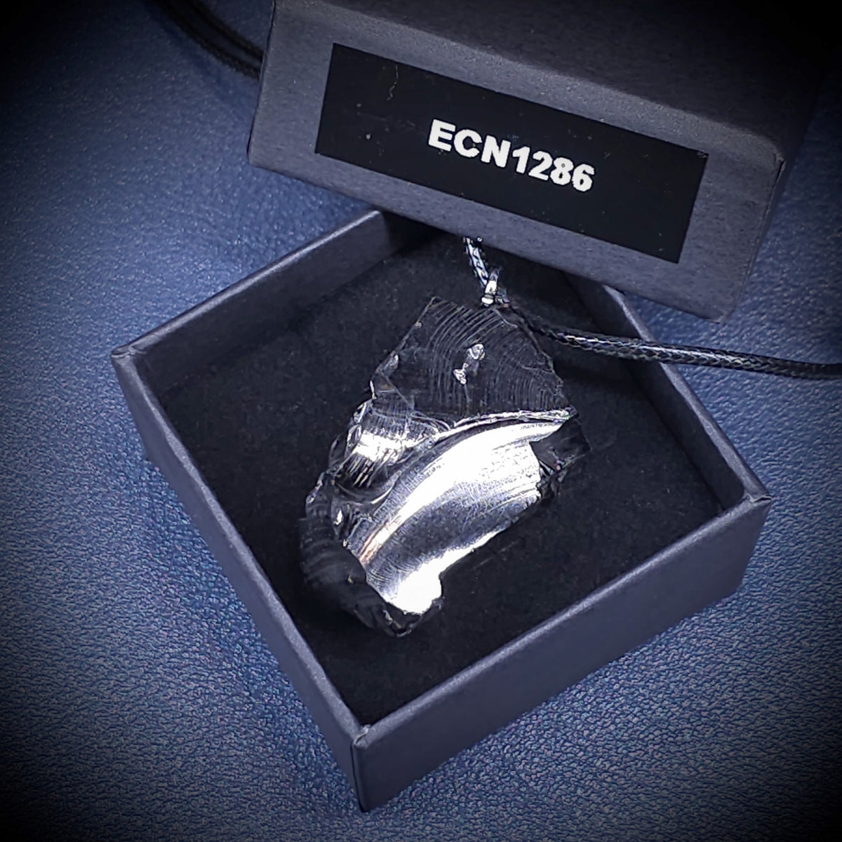 ECN 1286 - 12.86g ELITE RAW TYPE 1 SHUNGITE PENDANT NECKLACE