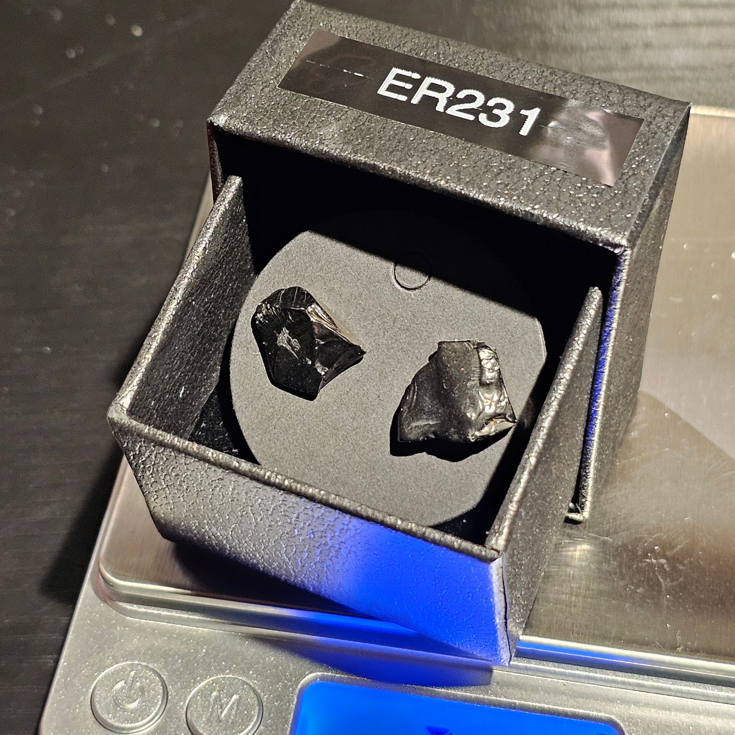 ER231 -  Type 1 Raw Shungite Earrings Set
