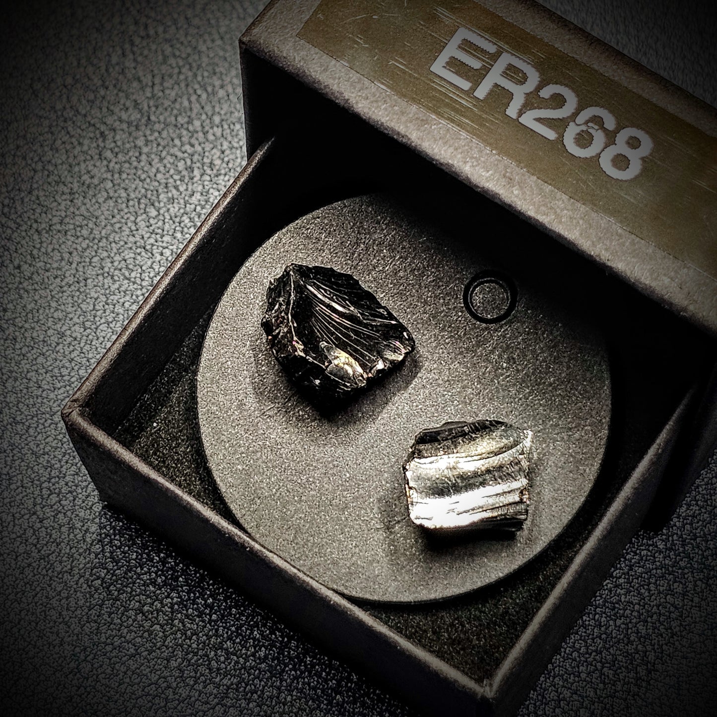 ER268 Type 1 Raw Shungite Earrings Set