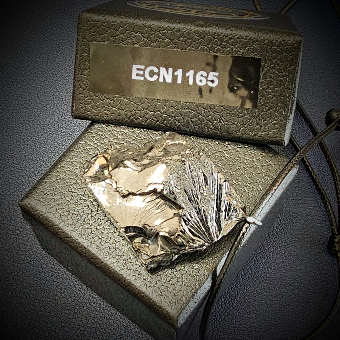ECN 1165-11.65g ELITE RAW TYPE 1 SHUNGITE PENDANT NECKLACE