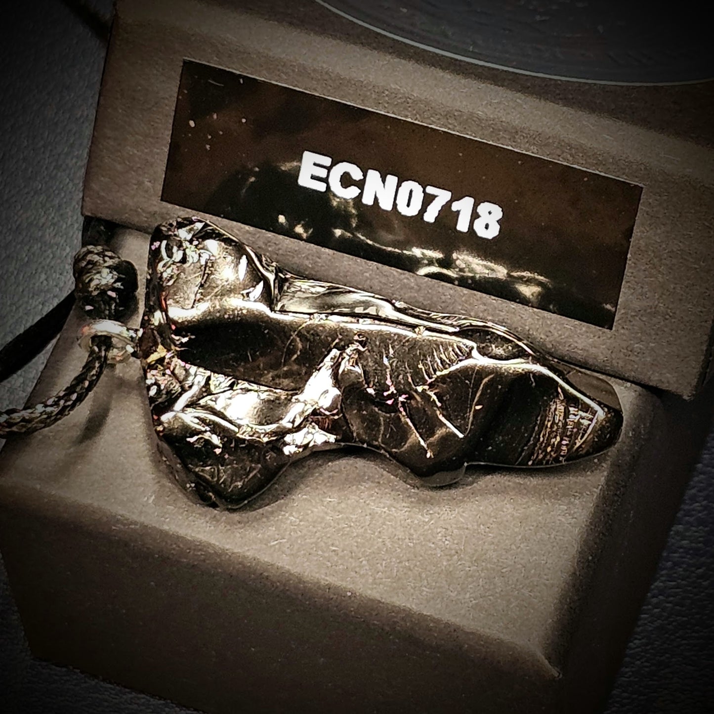 ECN 0718-7.18g ELITE RAW TYPE 1 SHUNGITE PENDANT NECKLACE