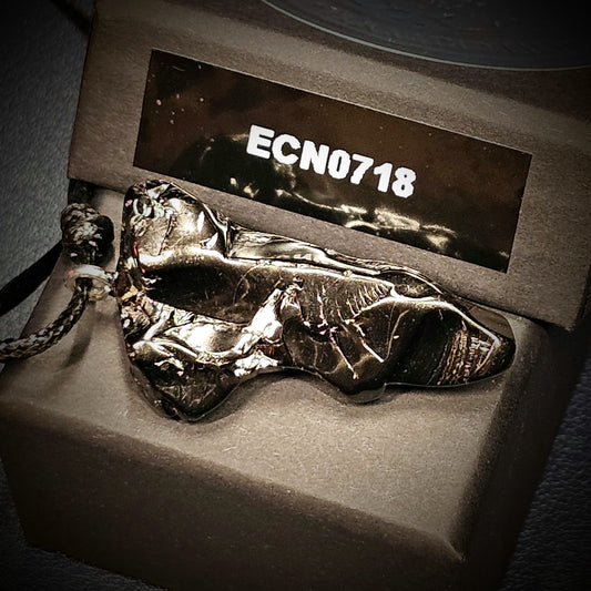 ECN 0718-7.18g ELITE RAW TYPE 1 SHUNGITE PENDANT NECKLACE