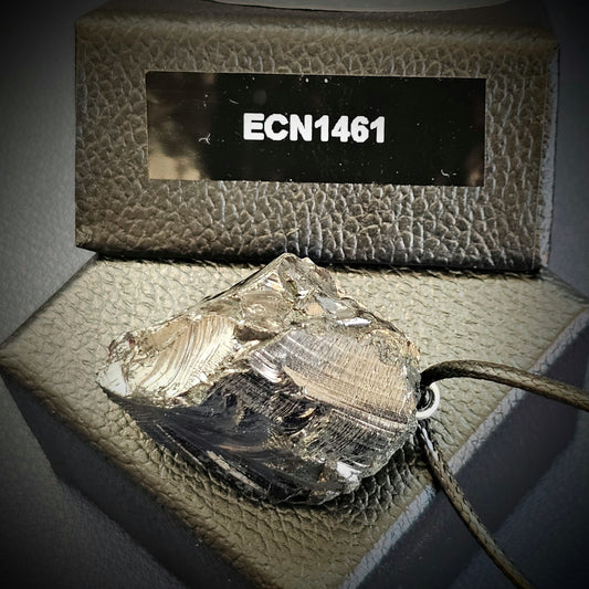 ECN 1461-14.61g ELITE RAW TYPE 1 SHUNGITE PENDANT NECKLACE
