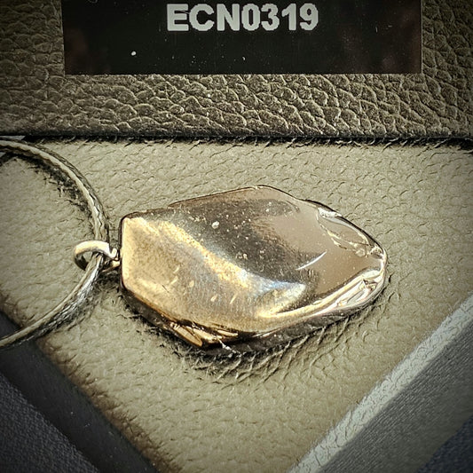ECN 0319 - 3.19g ELITE TUMBLED TYPE 1 SHUNGITE PENDANT NECKLACE