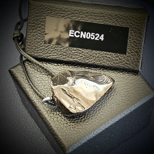 ECN 0524-5.24g ELITE TUMBLED TYPE 1 SHUNGITE PENDANT NECKLACE
