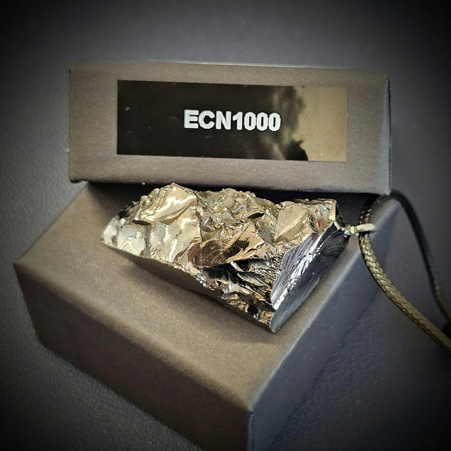 ECN1000-10g ELITE TUMBLED TYPE 1 SHUNGITE PENDANT NECKLACE