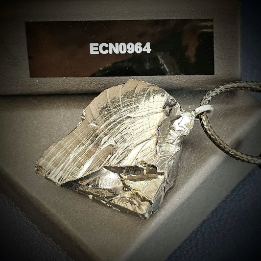 ECN0964 - 9.63 Grams ELITE TUMBLED TYPE 1 SHUNGITE PENDANT NECKLACE