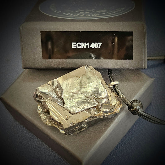 ECN1407 -14.07g ELITE TUMBLED TYPE 1 SHUNGITE PENDANT NECKLACE