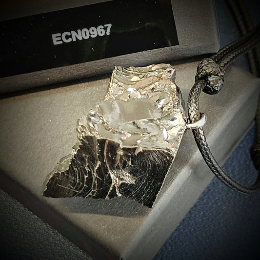 ECN0967 - 9.67 Grams ELITE TUMBLED TYPE 1 SHUNGITE PENDANT NECKLACE