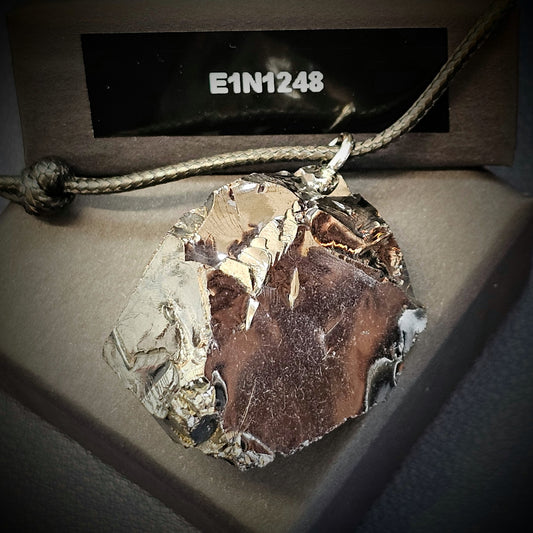 ECN1248 - 12.48 Grams ELITE TUMBLED TYPE 1 SHUNGITE PENDANT NECKLACE