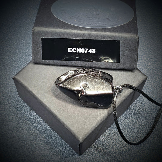 ECN0748 - 7.48g ELITE RAW TYPE 1 SHUNGITE PENDANT NECKLACE