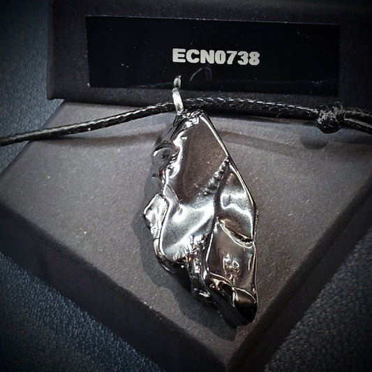 ECN 0738-7.38g ELITE RAW TYPE 1 SHUNGITE PENDANT NECKLACE