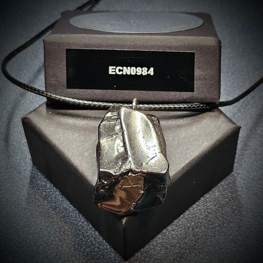 ECN0984 - 9.84g ELITE RAW TYPE 1 SHUNGITE PENDANT NECKLACE
