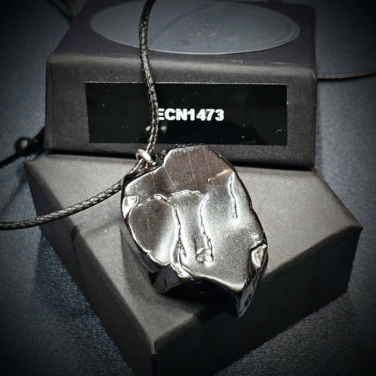 ECN1473 - 14.73g ELITE RAW TYPE 1 SHUNGITE PENDANT NECKLACE