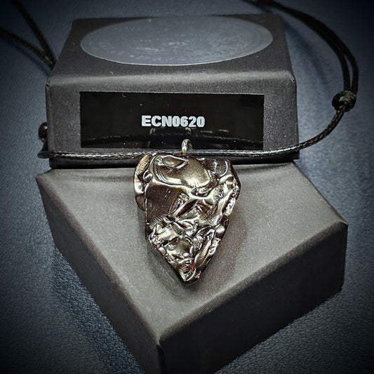 ECN0620-6.20g ELITE RAW TYPE 1 SHUNGITE PENDANT NECKLACE