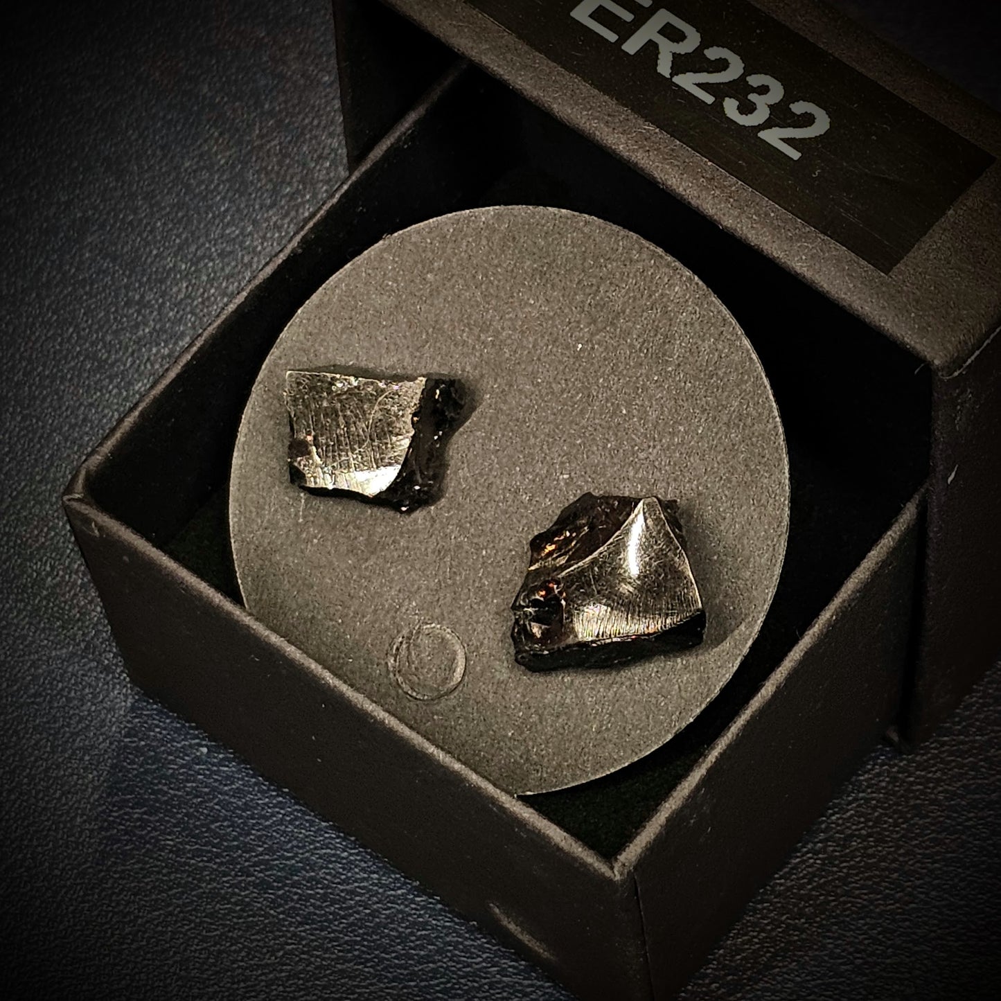 ER232 Type 1 Raw Shungite Earrings Set