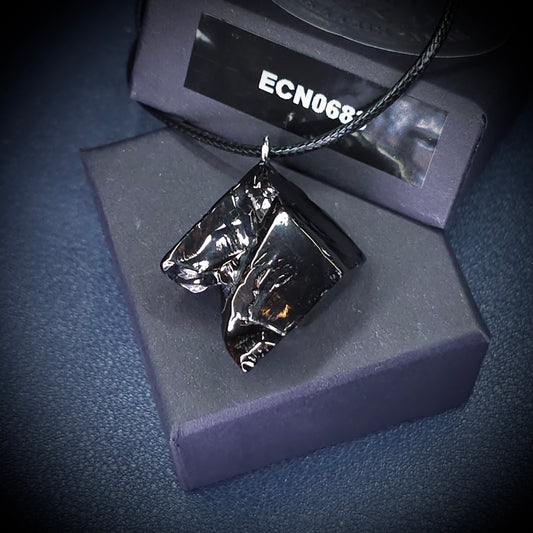 ECN0683 - 6.83g ELITE RAW TYPE 1 SHUNGITE PENDANT NECKLACE