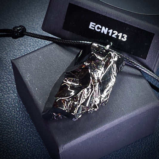 ECN1213-12.13g ELITE RAW TYPE 1 SHUNGITE PENDANT NECKLACE