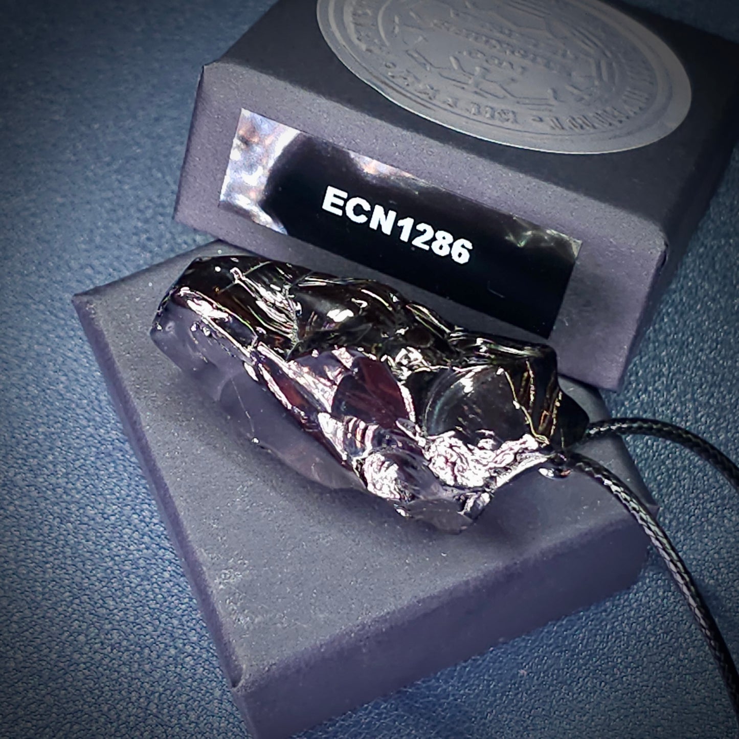 ECN1286-12.86g ELITE RAW TYPE 1 SHUNGITE PENDANT NECKLACE
