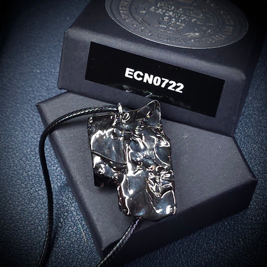 ECN0722-7.22g ELITE RAW TYPE 1 SHUNGITE PENDANT NECKLACE