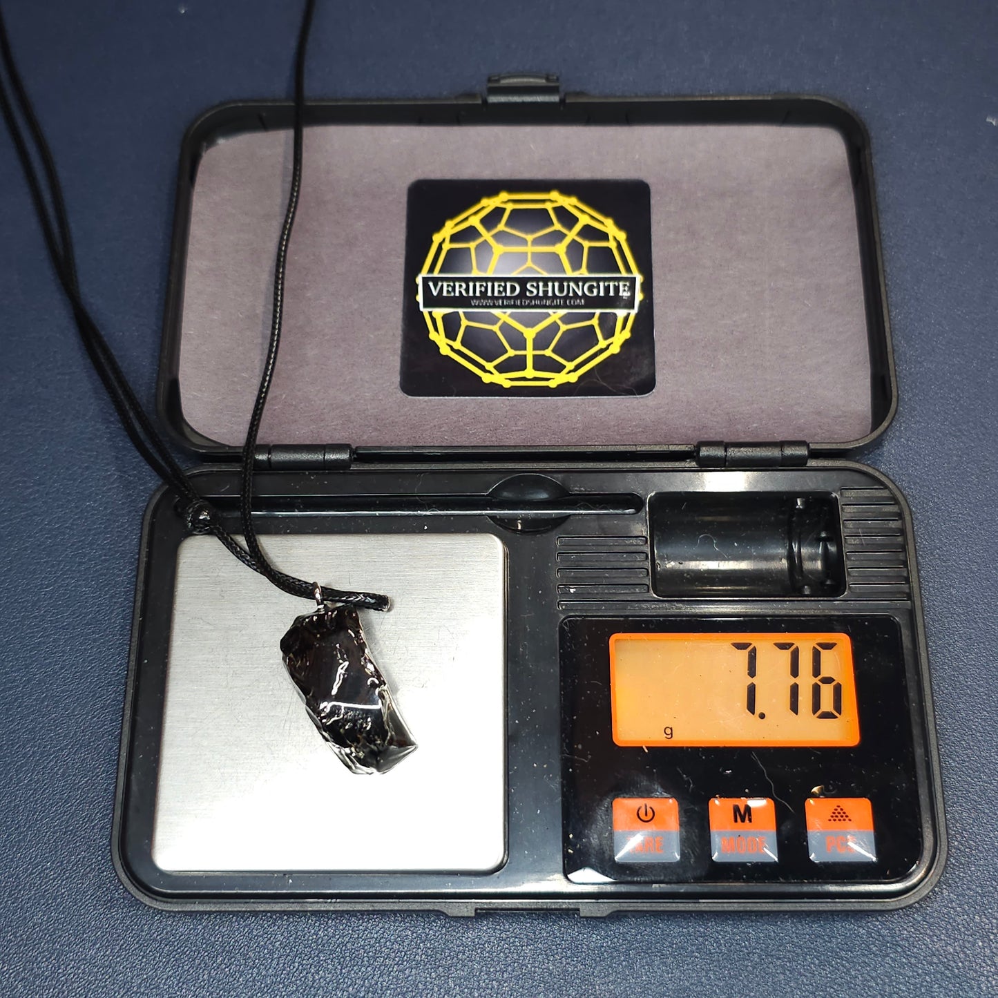 ECN0776 - 7.76g ELITE RAW TYPE 1 SHUNGITE PENDANT NECKLACE