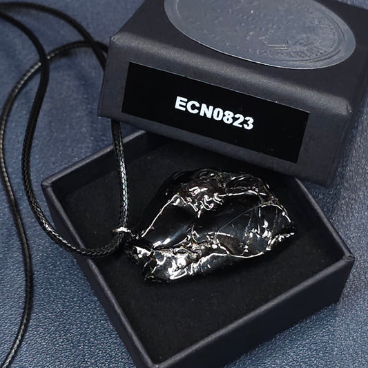 ECN0823 - 8.23g ELITE RAW TYPE 1 SHUNGITE PENDANT NECKLACE
