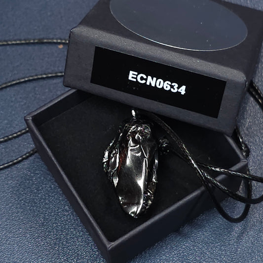 ECN0634 - 6.34g ELITE RAW TYPE 1 SHUNGITE PENDANT NECKLACE