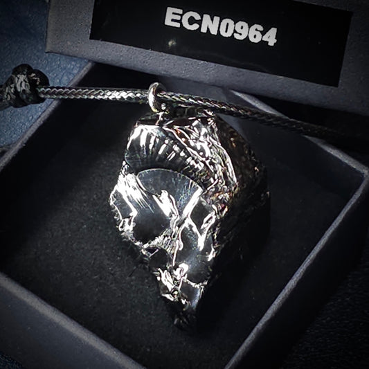 ECN0964-9.64g ELITE RAW TYPE 1 SHUNGITE PENDANT NECKLACE