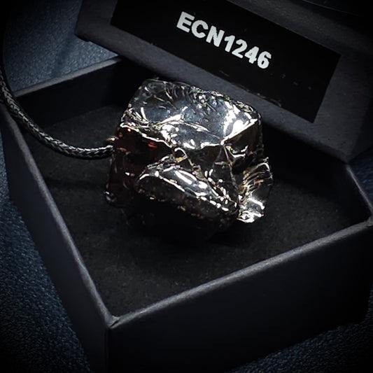 ECN1246 - 12.46g- ELITE RAW TYPE 1 SHUNGITE PENDANT NECKLACE