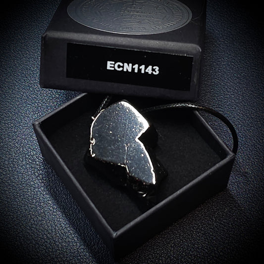 ECN1143 - 11.43g- ELITE RAW TYPE 1 SHUNGITE PENDANT NECKLACE