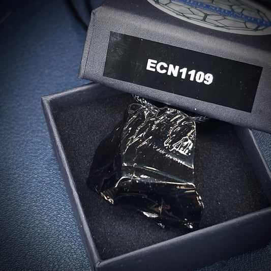 ECN1109 - 11.09g- ELITE RAW TYPE 1 SHUNGITE PENDANT NECKLACE