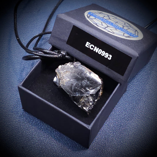 ECN0993 - 9.93g ELITE RAW TYPE 1 SHUNGITE PENDANT NECKLACE