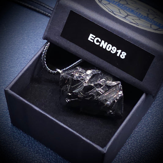 ECN0918 - 9.18g ELITE RAW TYPE 1 SHUNGITE PENDANT NECKLACE