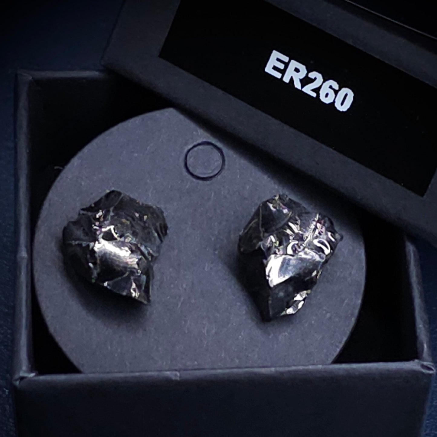 ER260 Type 1 Raw Shungite Earrings Set